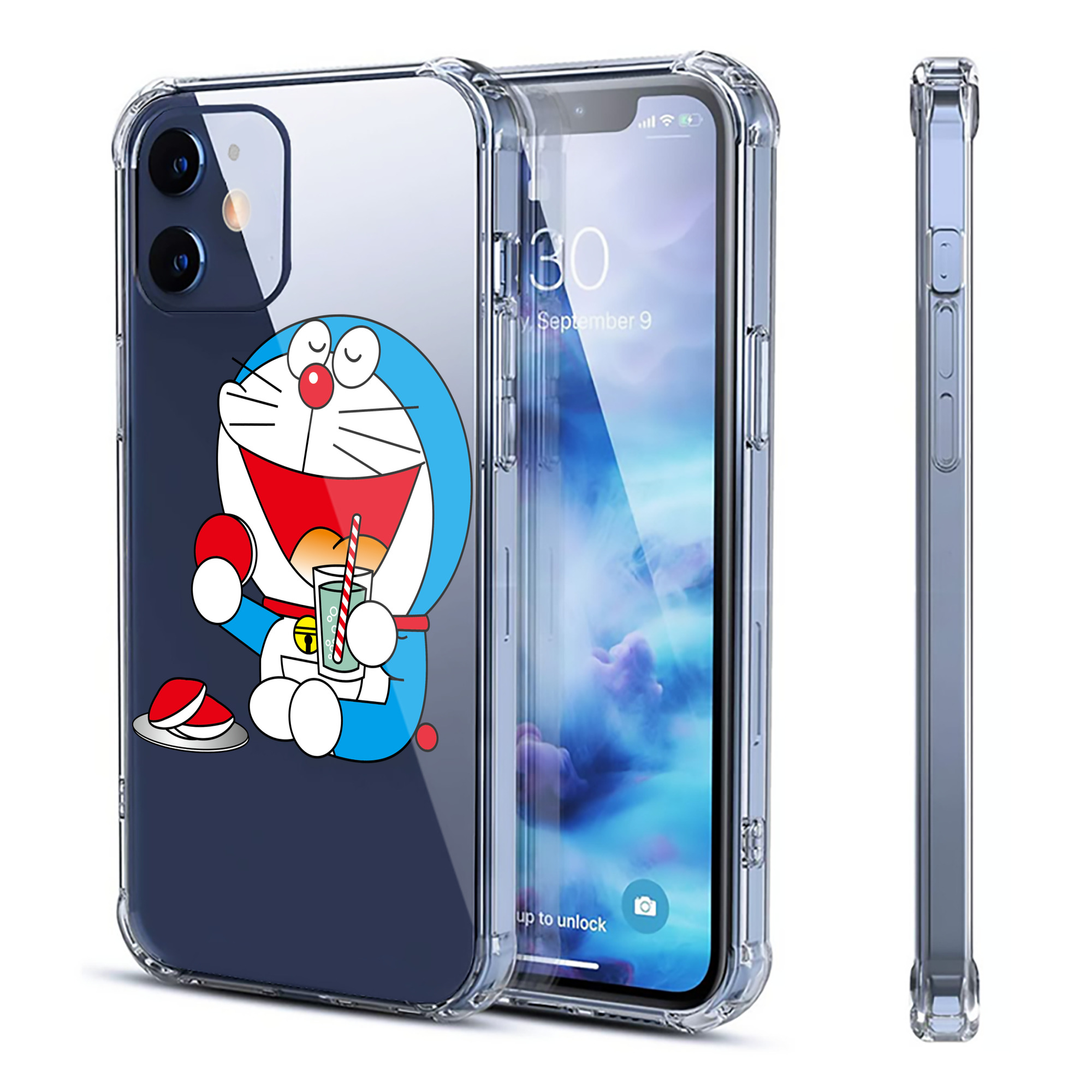 （画像用） ドラえもん Doraemon 【iPhone 12シリーズ対応】透明スマホケース（クリアソフトケース）